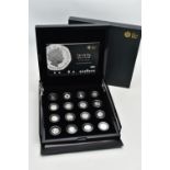 THE UK 50P SILVER PROOF COLLECTION OF 16 SILVER PROOF FIFTY PENCE COINS, all dated 2009 struck to