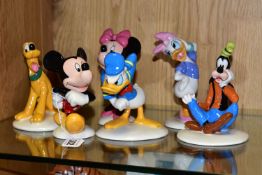 SIX BOXED ROYAL DOULTON 'THE MICKEY MOUSE COLLECTION' FIGURINES, comprising Mickey Mouse MM1, Minnie
