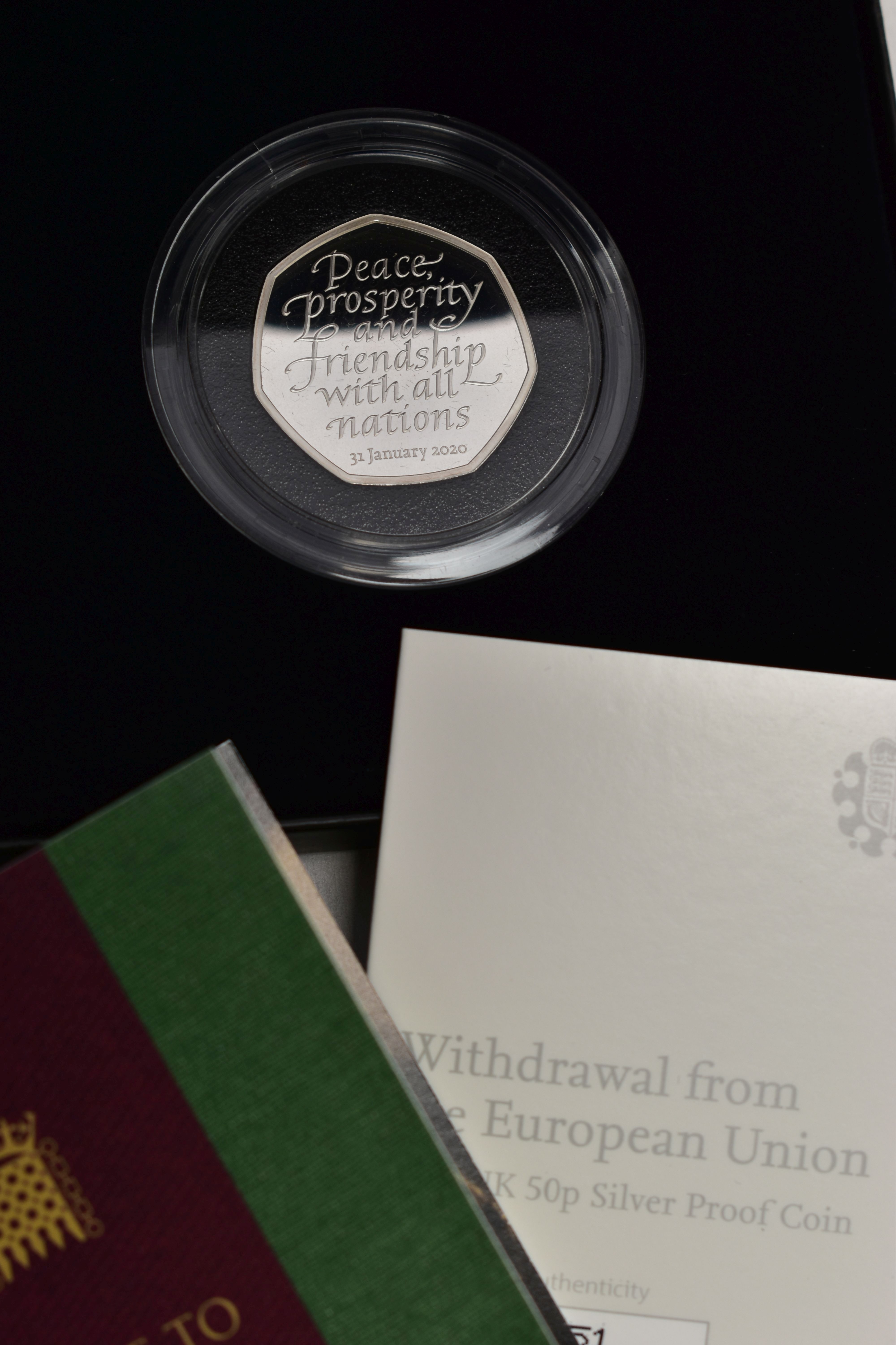 A ROYAL MINT WITHDRAWAL 50P SILVER PROOF 2020 COIN IN BOX WITH CERTIFICATES, together with a 2008 - Image 3 of 3