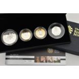 A FOUR COIN ROYAL MINT 2009 SET OF UK COINS, to include a Piedfort proof silver set of the Kew