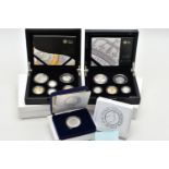 ROYAL MINT ELIZABETH II 2010, 2011, UK SILVER PROOF PIEDFORT COLLECTIONS, 2010 set is a £5 con