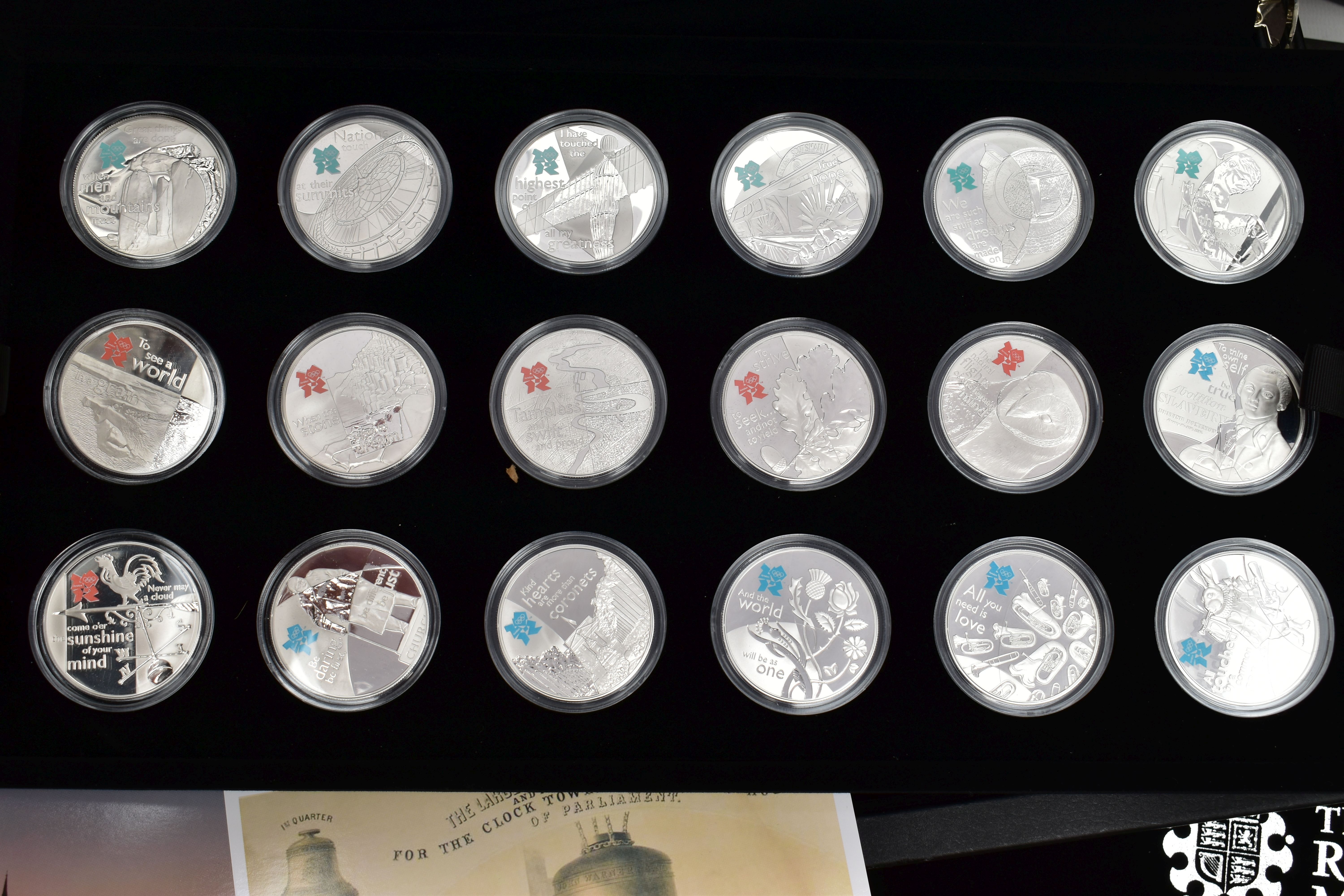 A CASED DISPLAY BY THE ROYAL MINT (A Celebration of Britain) 18 Silver proof series coins for the - Image 2 of 5