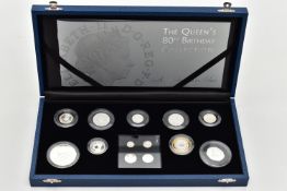 A ROYAL MINT CELEBRATION IN SILVER 'THE QUEENS 80th BIRTHDAY COLLECTION 2006' SILVER PROOF COIN SET,