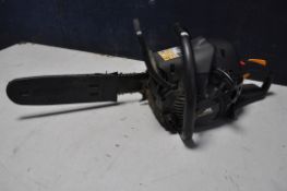 A MCCULLOCH CS400T CHAINSAW (engine working) and a petrol powered lawn aerator (UNTESTED but