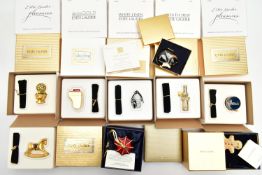 A SELECTION OF EIGHT BOXED COLLECTABLE ESTEE LAUDER SOLD PERFUME BOXES AND ONE BOXED ESTEE LAUDEE