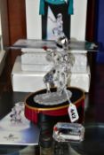 A BOXED SWAROVSKI COLLECTORS SOCIETY ANNUAL FIGURE FROM MASQUERADE TRILOGY - HARLEQUIN 2001 (