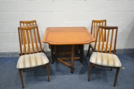A SET OF FOUR MID CENTURY G PLAN C352 MUSKETEER CHAIRS appear to have be reupholstered but no Fire