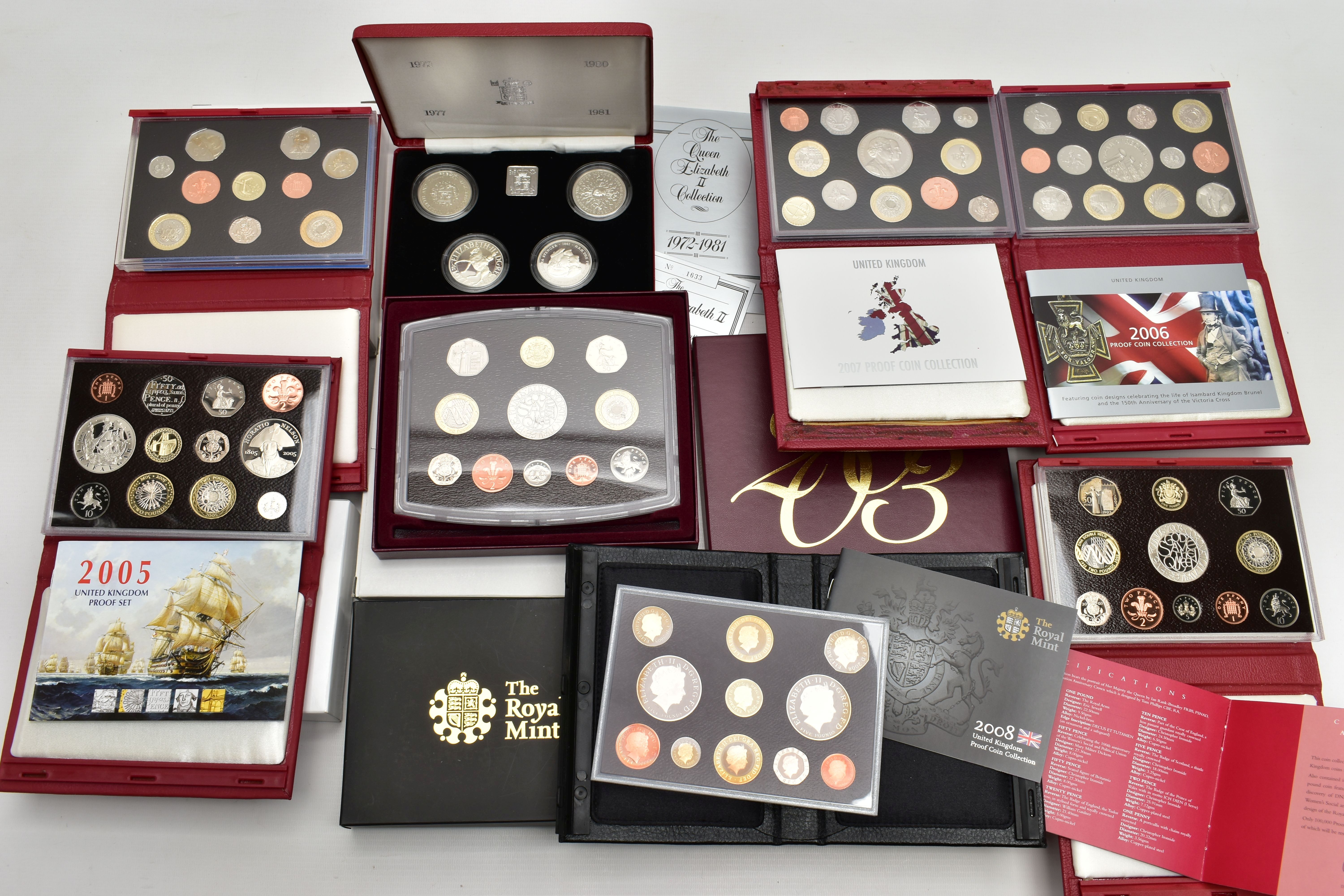 A ROYAL MINT QUEEN ELIZABETH II 1972-1981 SILVER PROOF CROWN COLLECTION, of four silver proof coins,