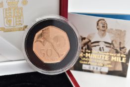 A ROYAL MINT 2004 UNITED KINGDOM GOLD PROOF 50P COIN, celebrating the 50th anniversary of the Four-