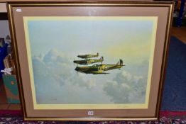 GERALD COULSON (1926-2021) 'EVENING PATROL 1940', a signed limited edition print depicting Spitfires