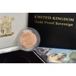 A ROYAL MINT 2007 UNITED KINGDOM GOLD PROOF SOVEREIGN, dated 2007, 22ct gold, 22.05mm, 7.98grams,