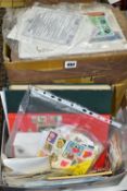 TWO BOXES OF STAMPS 1981 ROYAL WEDDING OMNIBUS, in 5 albums and loose in new issue packets