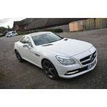 A 2014 MERCEDES SLK250 CDi BLUE EFFICIENCY CONVERTIBLE SPORTS CAR in White, with 2143cc Diesel