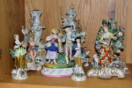 A COLLECTION OF LATE 19TH AND 20TH CENTURY CONTINENTAL PORCELAIN FIGURES AND FIGURAL ITEMS, to
