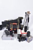 A BOXED CANON EOS 1000FN FILM SLR CAMERA BODY, a boxed EF 35-135mm f4 lens, a boxed EF 3 USM 75-