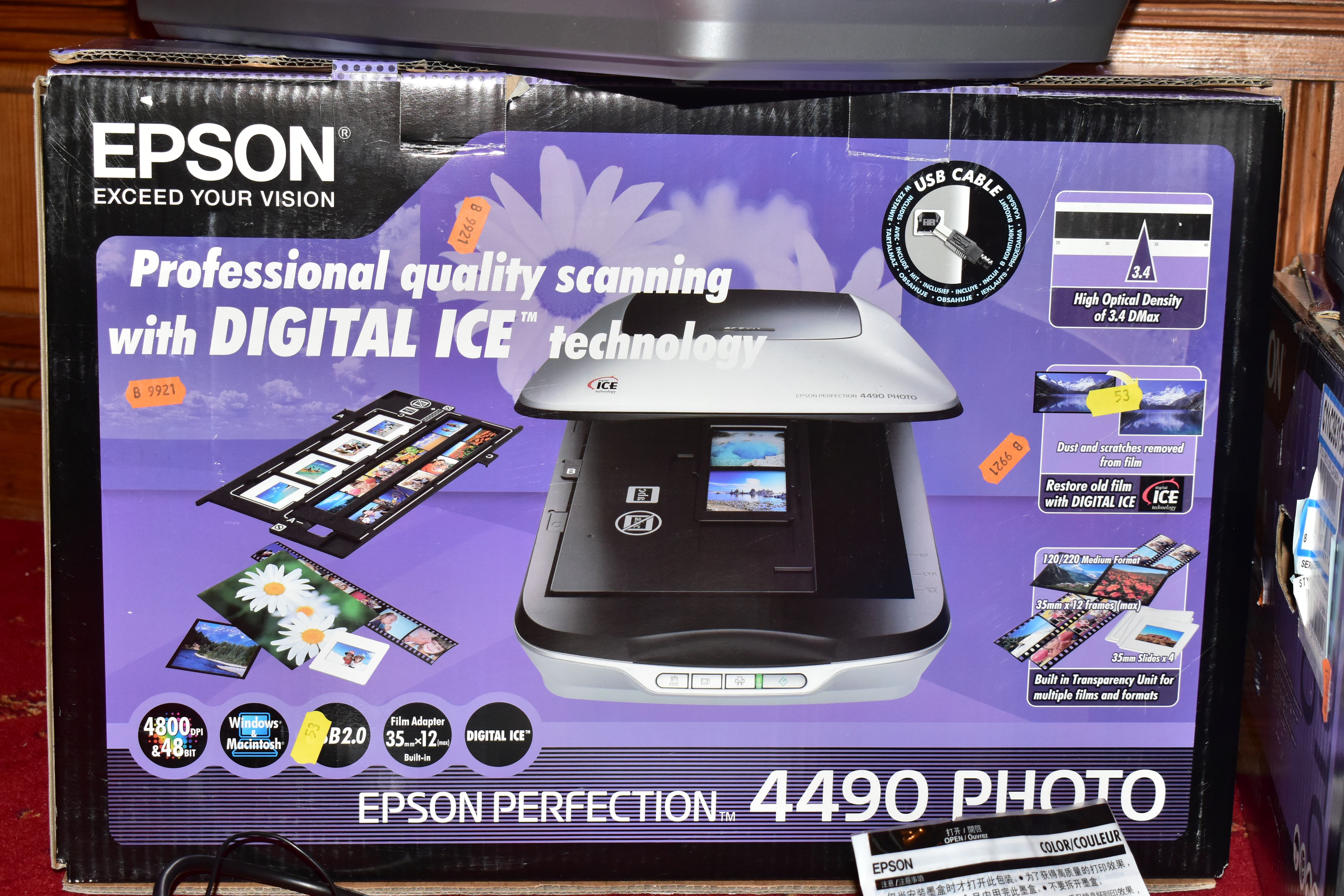 AN EPSON STYLUS PHOTO 1290 PROFESSIONAL A3 PRINTER in box with spare cartridges, manual, disc and an - Image 5 of 6