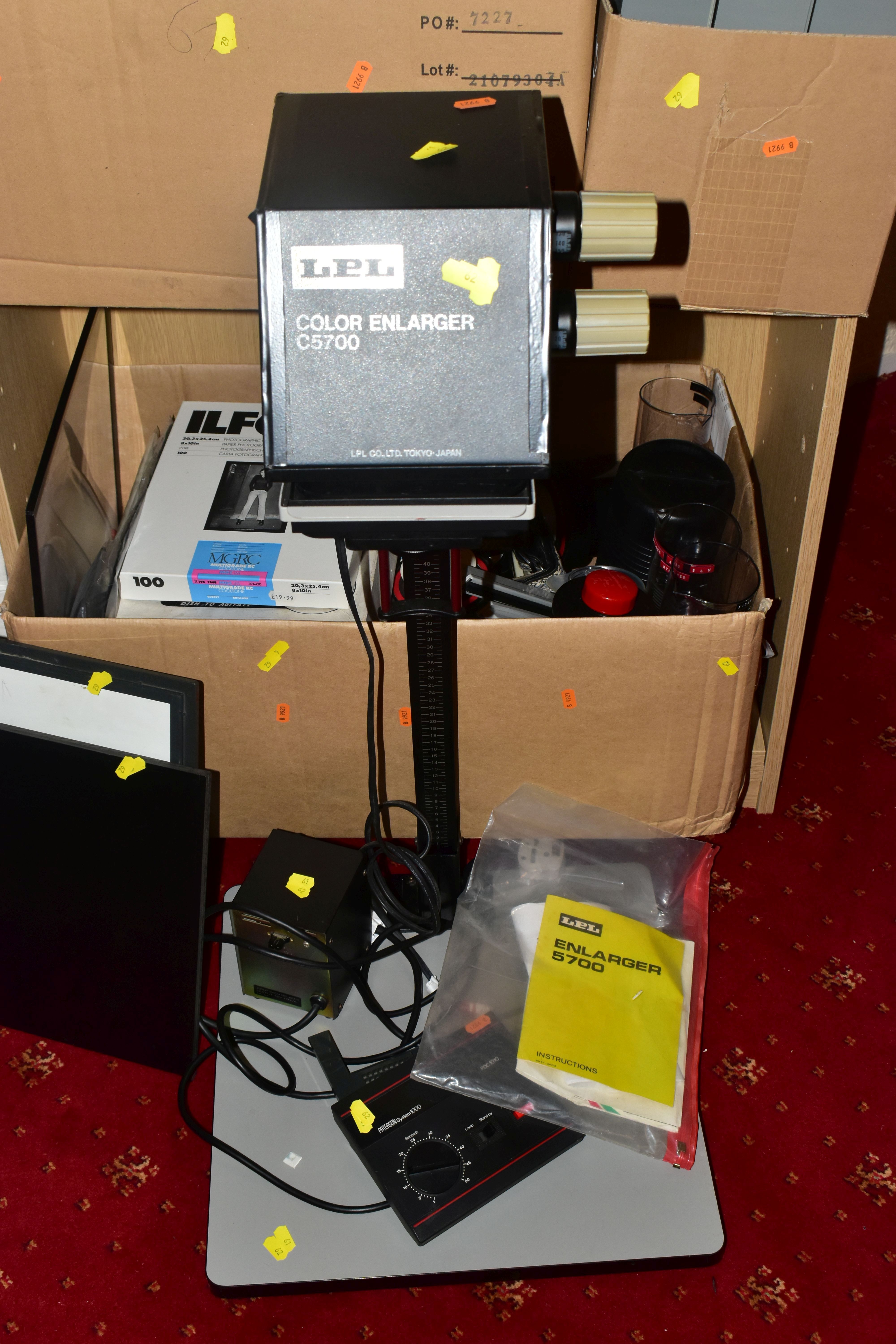 A QUANTITY OF PHOTOGRAPHIC DEVELOPING EQUIPMENT including a LPL C5700 Colour enlarger, Tanks, - Image 3 of 9