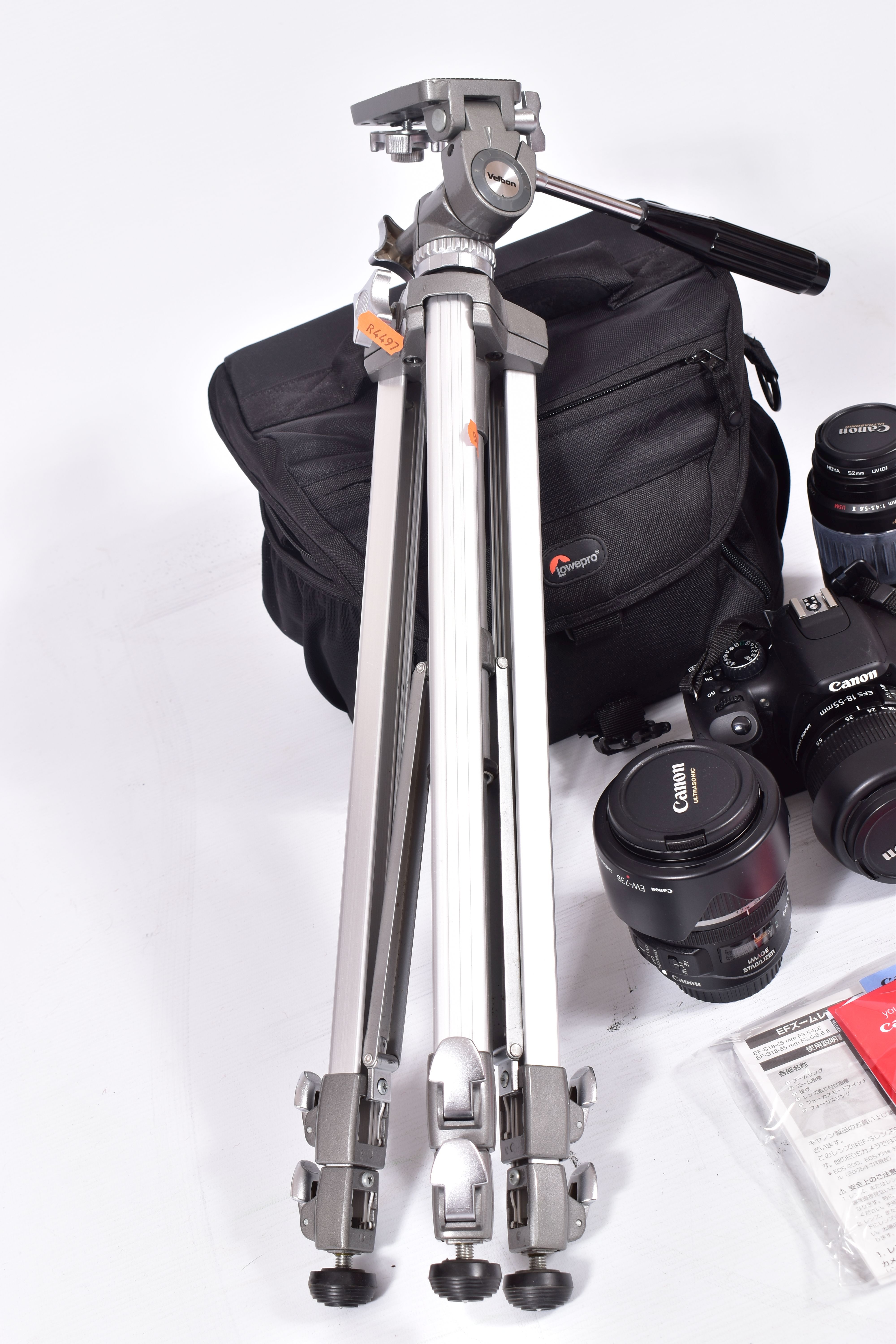 A LOWEPRO CAMERA BAG CONTAINING A CANON EOS 550D DIGITAL SLR CAMERA with two batteries, charger ) no - Image 3 of 5