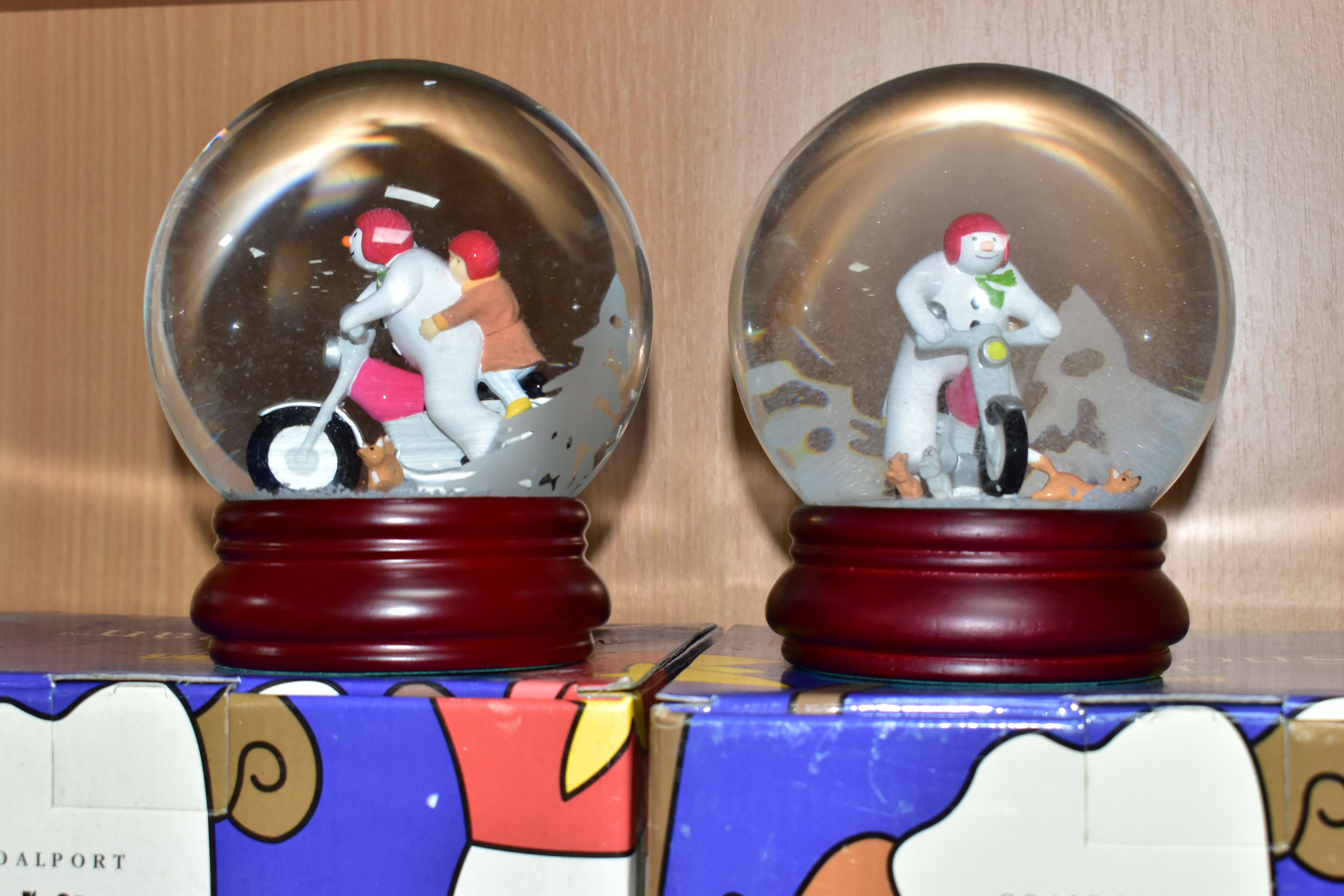 THREE BOXED COALPORT THE SNOWMAN CHARACTER SNOWGLOBES, comprising limited edition 'At the Party' - Image 2 of 3