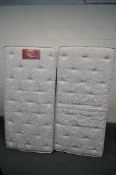 A PAIR OF KOZEE SLEEP SINGLE DIVAN BED AND MATTRESSES