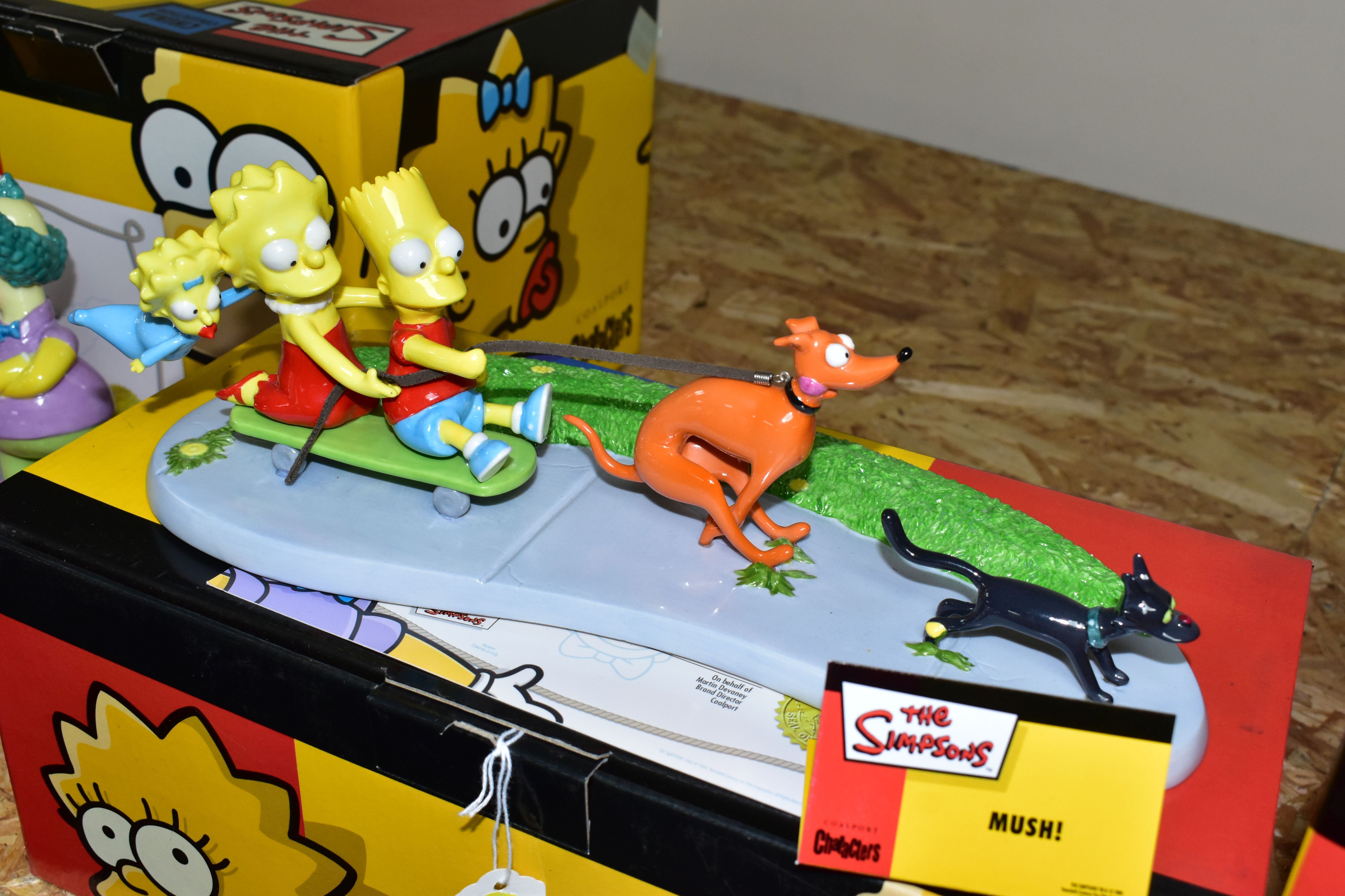 THREE BOXED LIMITED EDITION COALPORT CHARACTERS 'THE SIMPSONS' FIGURE GROUPS, comprising two 'Side - Image 3 of 4