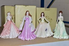 FOUR BOXED COALPORT FIGURINES MODELLED BY JACK GLYNN', comprising Happy Birthday 2007, Token of