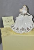 A BOXED COALPORT 'CINDERELLA' FIGURINE, limited edition numbered 980/2000 with certificate, height