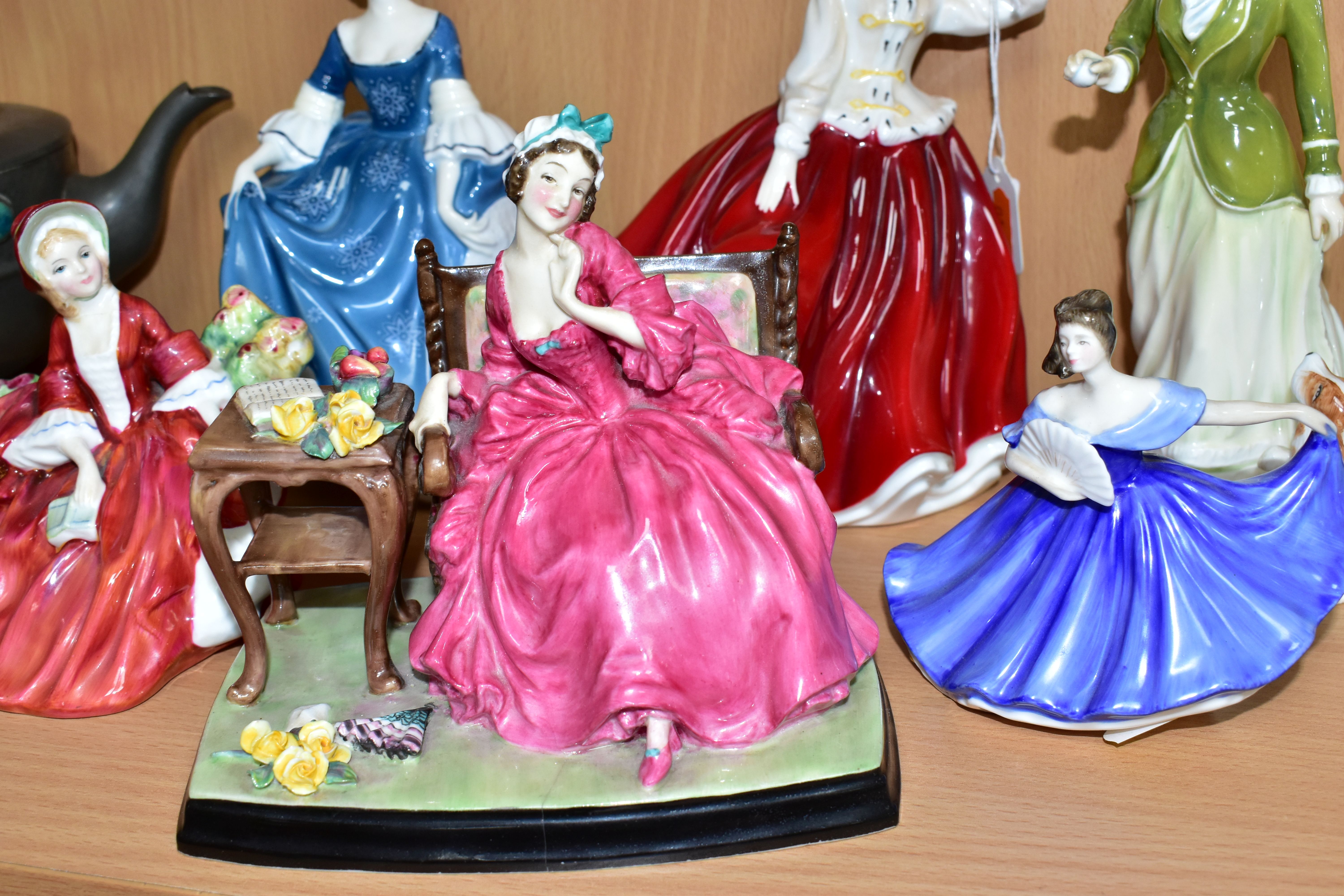 SIX ROYAL DOULTON LADY FIGURES, comprising 'Teresa' HN1682 (extensive stained cracks to the - Image 2 of 6