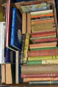 A BOX OF ASSORTED BOOKS, many from the 1950's to include topographical, travel, classics etc