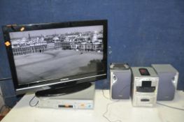 A TECHWOOD 32884HDDIGITAL 32in TV with remote, along with as Sony SLV-D950 DVD/vhs recorder with