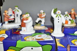 FIVE BOXED COALPORT THE SNOWMAN CHARACTER FIGURES, comprising The Special Gift Collector's Choice
