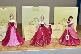 THREE BOXED COALPORT LIMITED EDITION FIGURINES, comprising 'Enchanted Evening' and 'Shall we