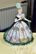 A COALPORT FOUR SEASONS FIGURE, one of a collection of five guests at an 18th Century Ball, designed