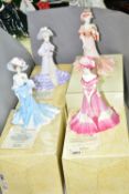 FOUR BOXED COALPORT LIMITED EDITION FIGURINES FROM THE 'HIGH SOCIETY COLLECTION', comprising 'Lady