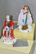 TWO BOXED COALPORT DAVID SHILLING FIGURINES, from the Celebration series, comprising Fun Night