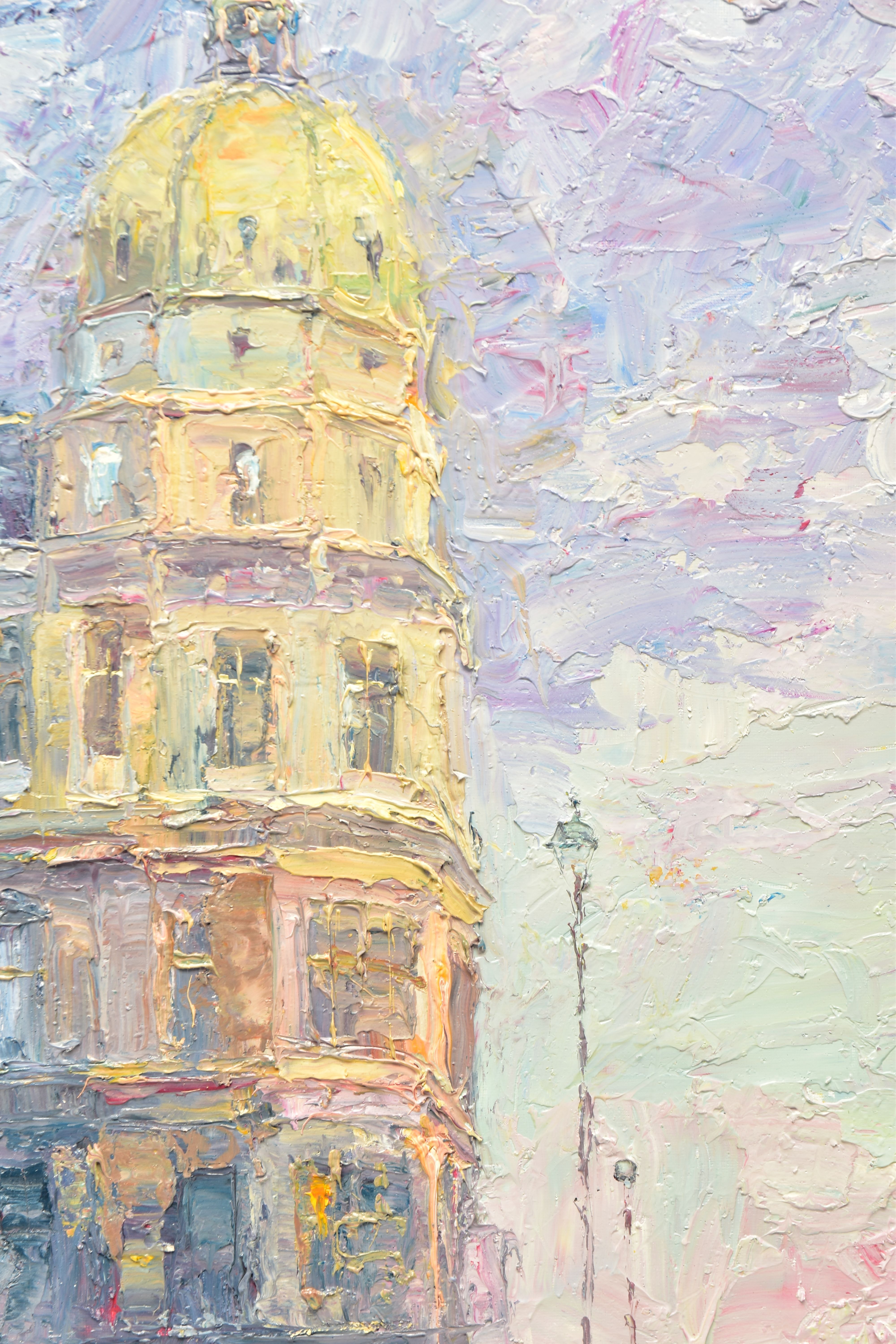 LANA OKIRO (UKRAINE CONTEMPORARY) 'AFTER THE RAIN, WESTMINSTER', an impressionist style London - Image 7 of 11