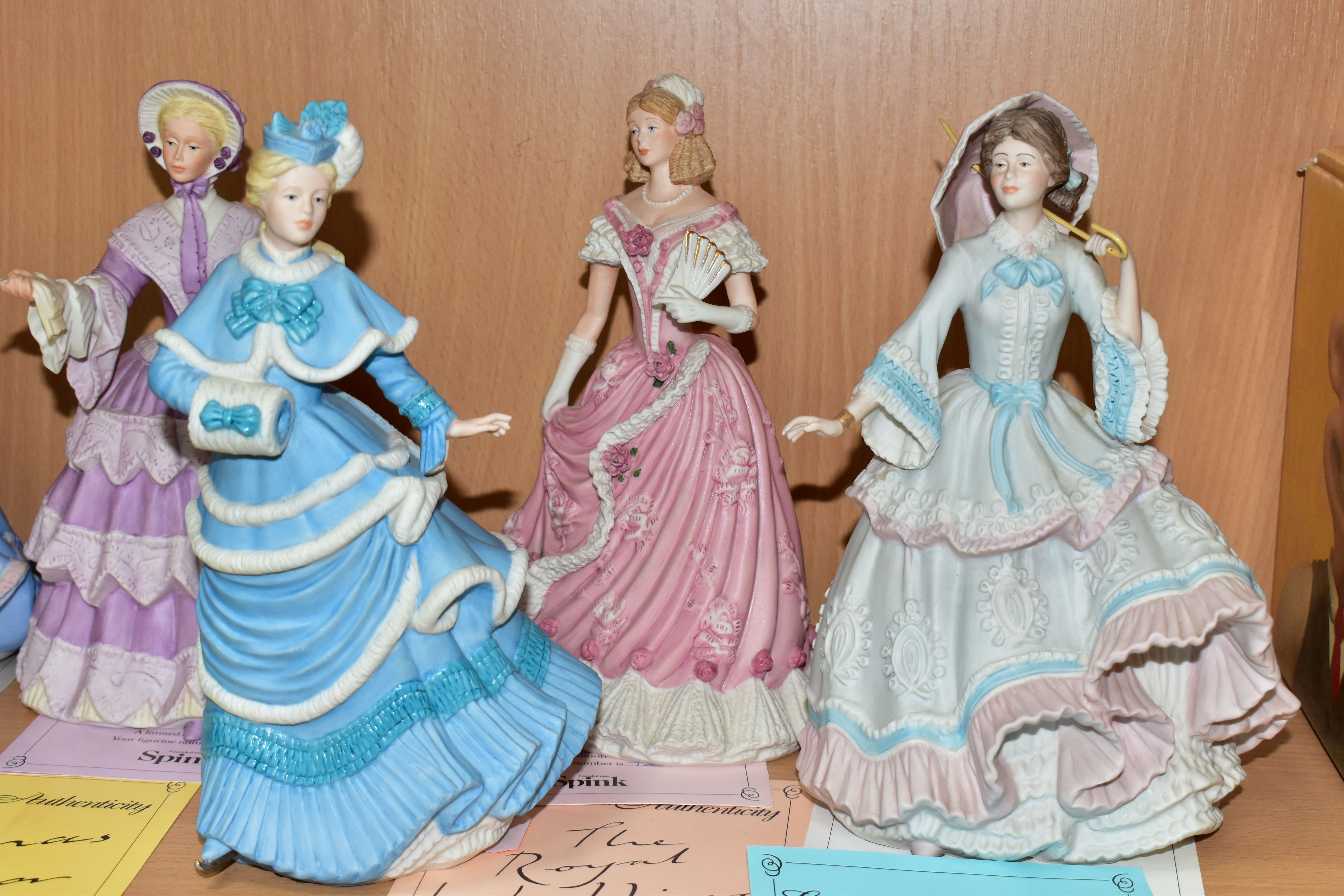 EIGHT WEDGWOOD FOR SPINK LIMITED EDITION BISQUE FIGURINES, comprising The Royal Wedding 1893 no - Image 6 of 6
