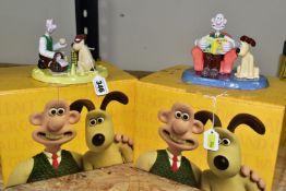 TWO BOXED COALPORT CHARACTERS 'WALLACE & GROMIT' FIGURE GROUPS, comprising limited edition 'Picnic