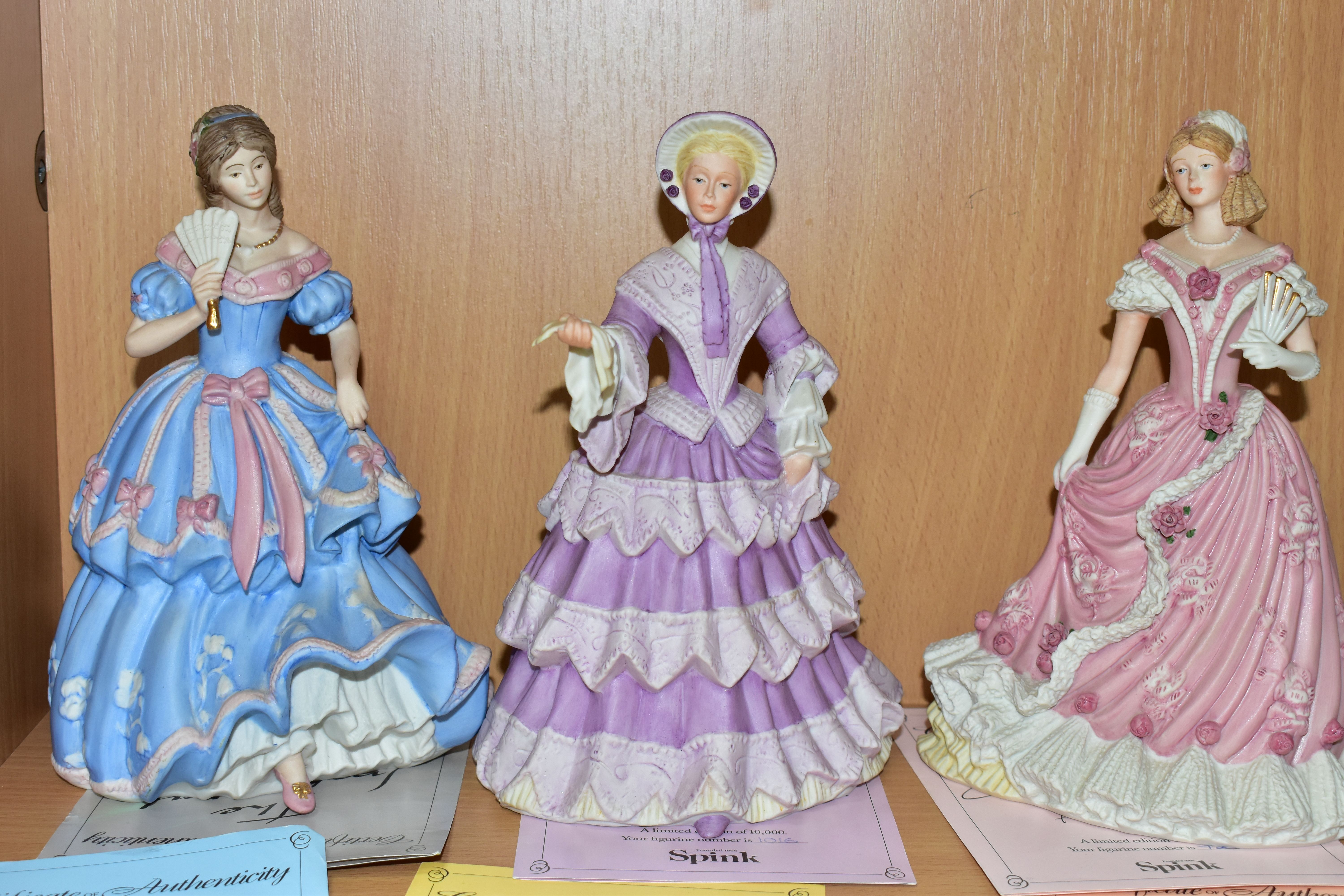 EIGHT WEDGWOOD FOR SPINK LIMITED EDITION BISQUE FIGURINES, comprising The Royal Wedding 1893 no - Image 5 of 6