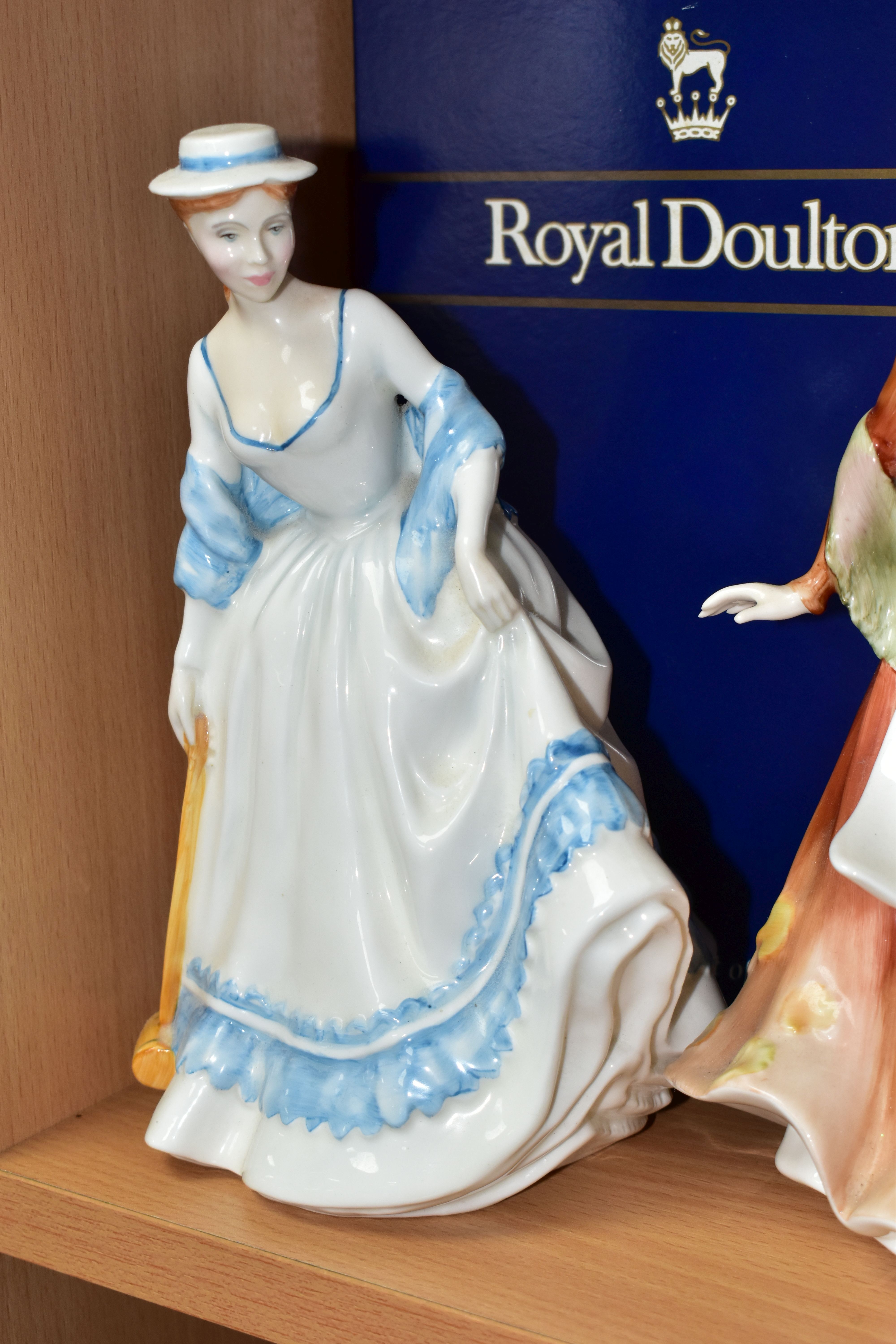 THREE ROYAL DOULTON INTERNATIONAL COLLECTORS CLUB LADY FIGURES AND A COLLECTORS PLATE, comprising ' - Image 3 of 5