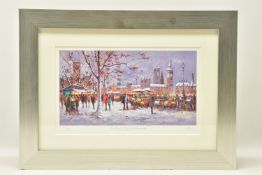 HENDERSON CISZ (BRAZIL 1960) 'WINTER'S DAY WESTMINSTER', Aa limited edition print depicting a market