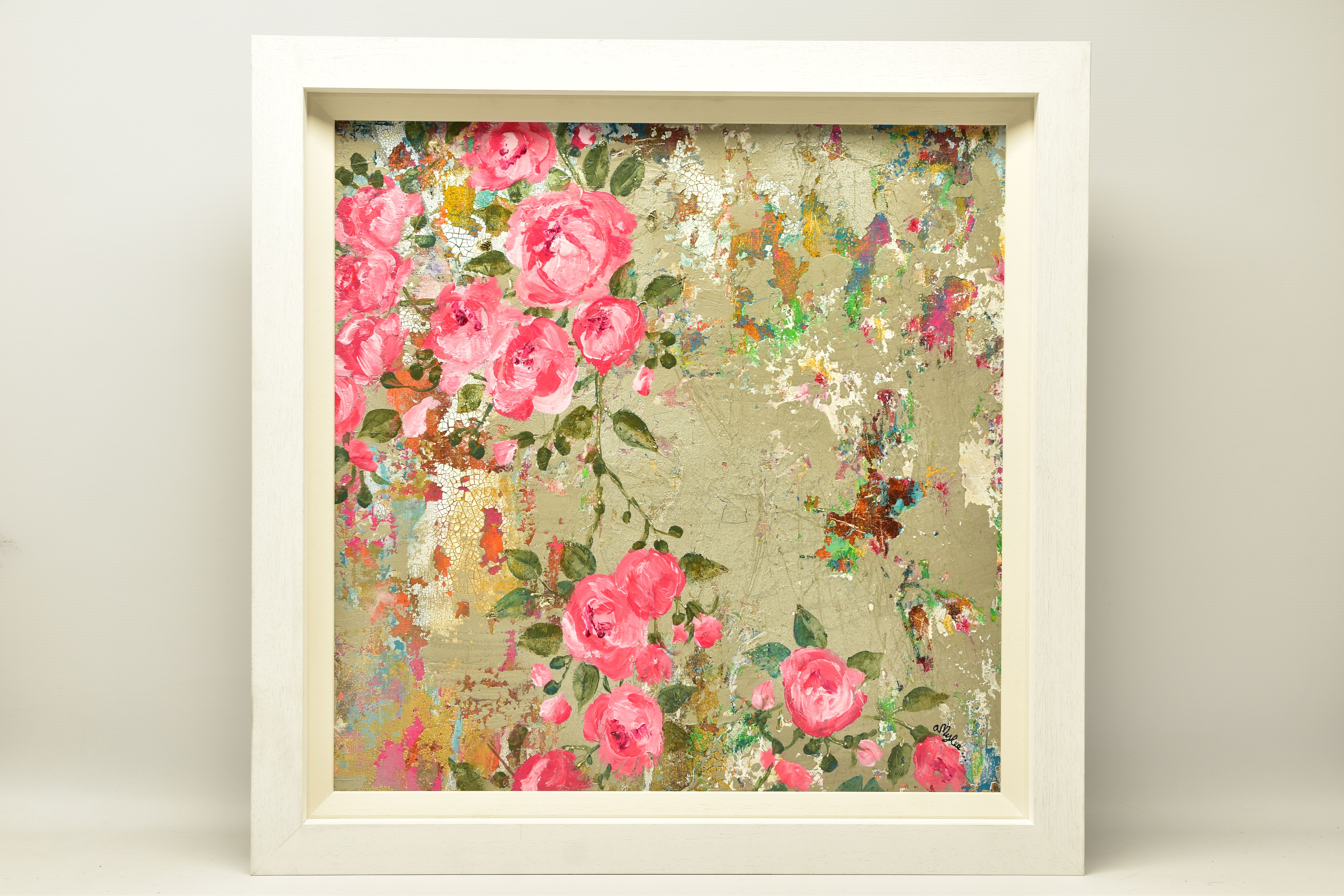 AMYLEE PARIS (FRANCE 1978) 'ONCE UPON A TIME', a study of pink roses against a distressed