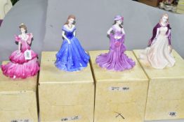 FOUR BOXED COALPORT 'LADIES OF FASHION' FIGURINES, comprising 'Vivien' modelled by Jenny Oliver 1988