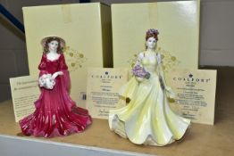 TWO BOXED COALPORT LIMITED EDITION FIGURINES, comprising 'Dearest Iris' from The Flower Ladies