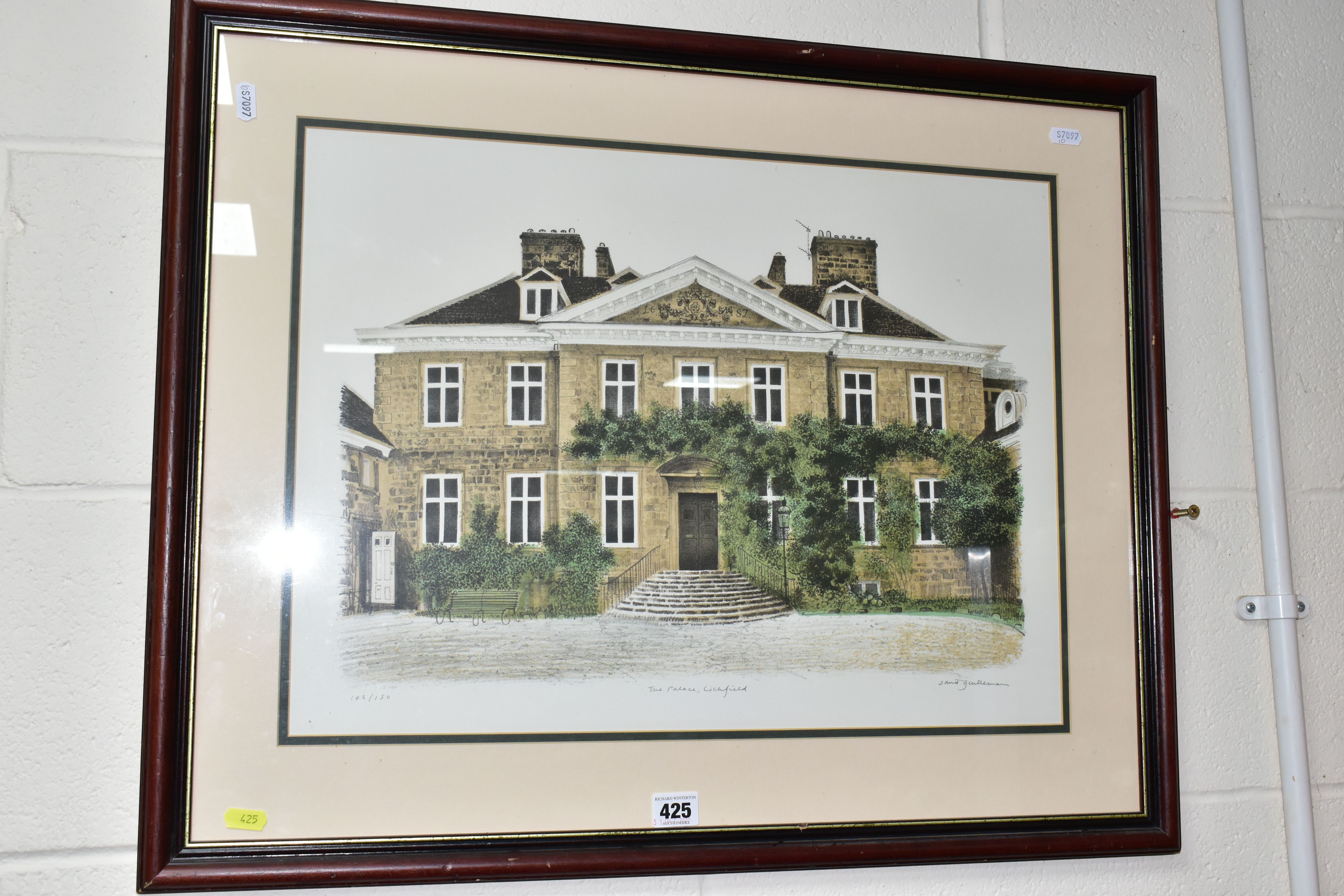 TWO LIMITED EDITION PRINTS BY DAVID GENTLEMAN, 'The Palace, Lichfield' pencil signed 143/150