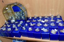 A COLLECTION OF MINIATURE MAYFAIR COLLECTION CRYSTAL FIGURES, approximately forty boxed animal and