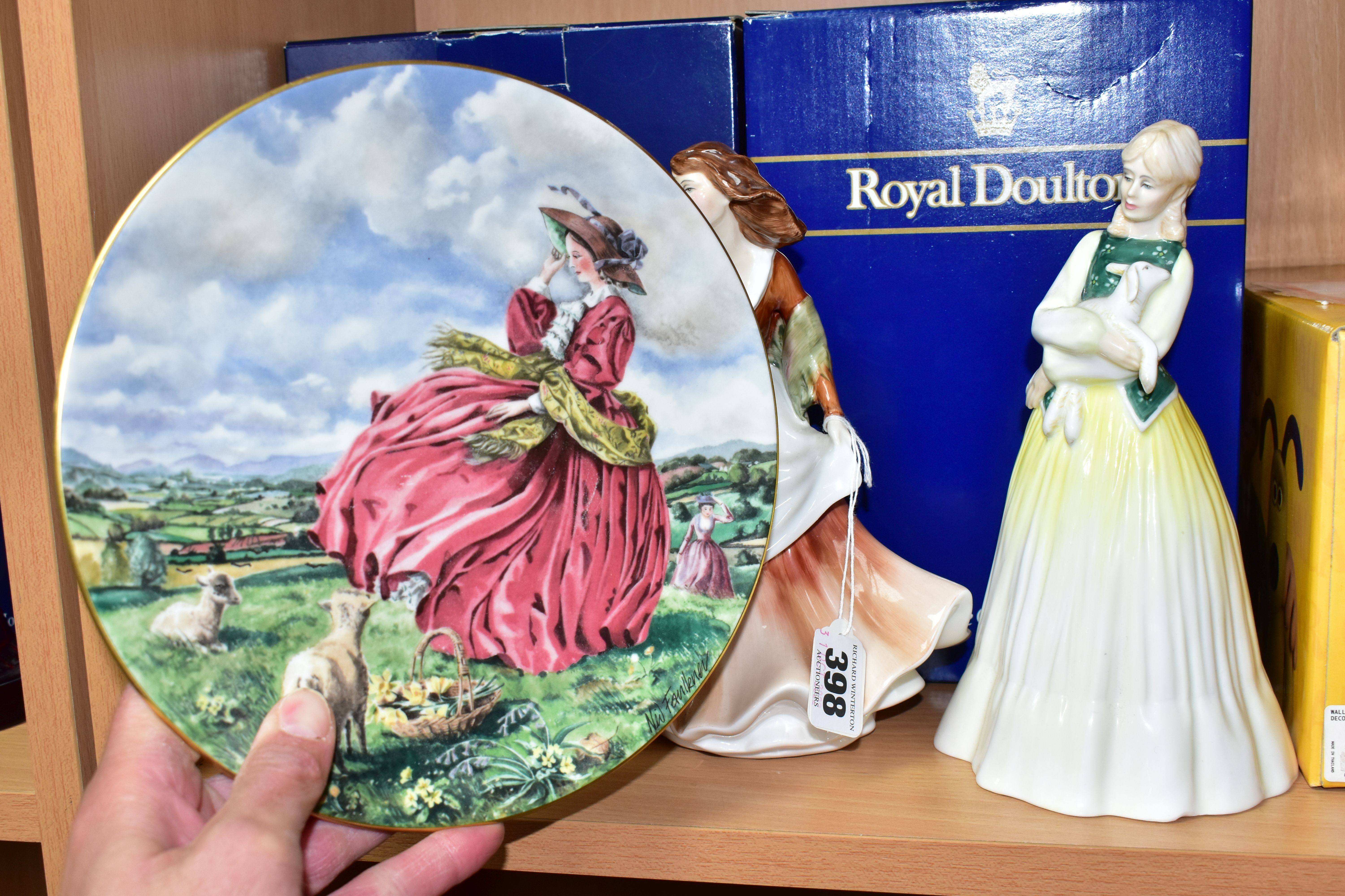 THREE ROYAL DOULTON INTERNATIONAL COLLECTORS CLUB LADY FIGURES AND A COLLECTORS PLATE, comprising ' - Image 2 of 5