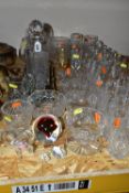 A QUANTITY OF ASSORTED GLASSWARE, including a limited edition Caithness 'Space Rose' paperweight