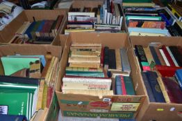BOOKS, Six boxes containing approximately 200 titles in hardback and paperback format, subjects
