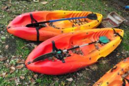 TWO RTM MAMBO KAYAKS both 280cm long and both with paddles